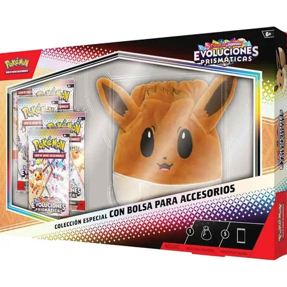 Evoluciones Prismáticas Colección Especial con Bolsa para Accesorios